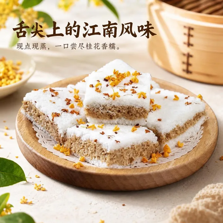 桂花糕点心案例 食欲主视觉图